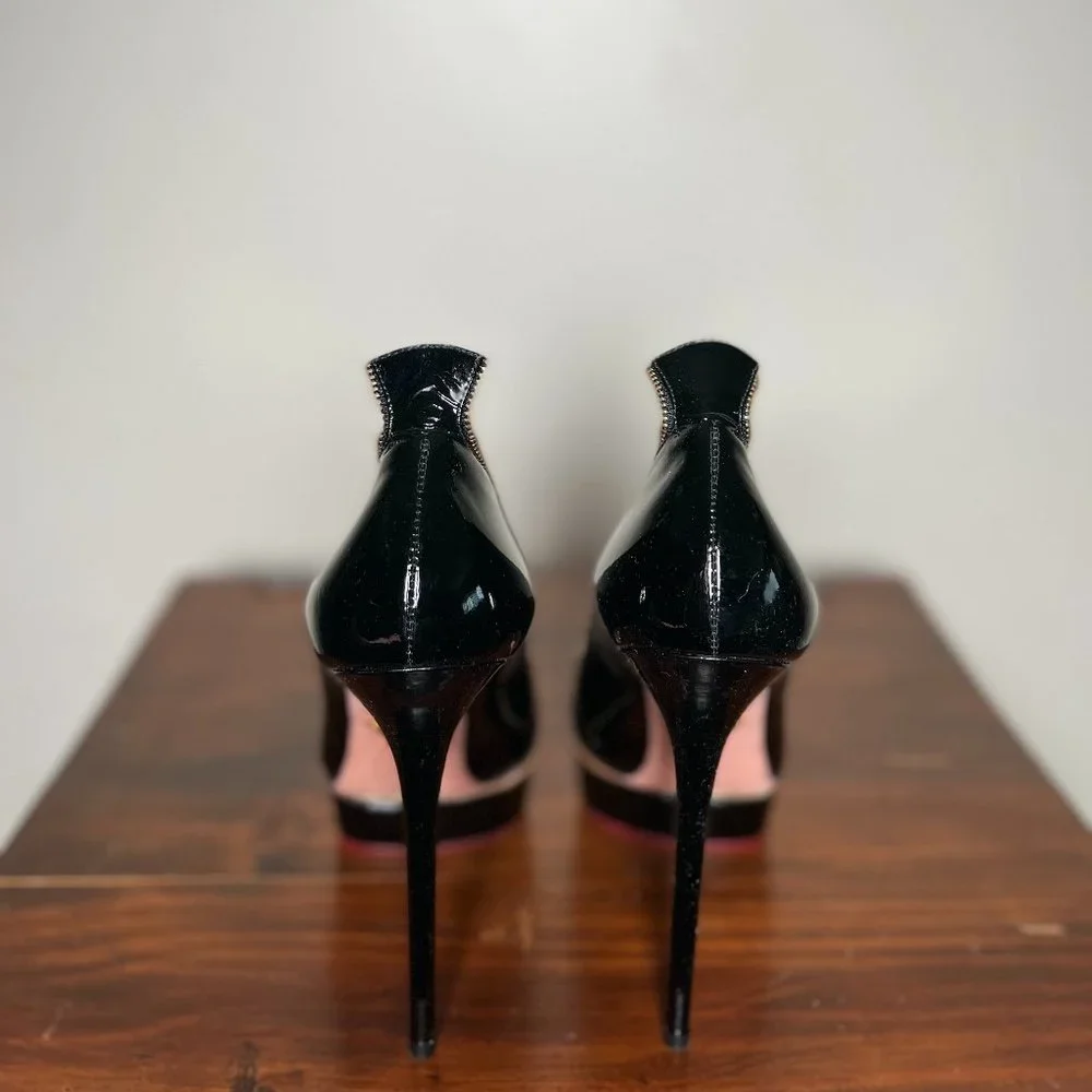 Charlotte Olympia x Agent Provocateur Black Soirée Zipper High Heel Pumps Womens - Picture 3 of 6
